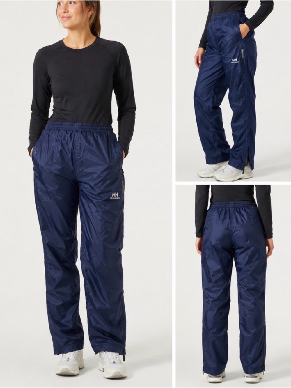 Helly Hansen Packable Rain Pants Women’s S Navy Waterproof Outdoor Hiking Travel